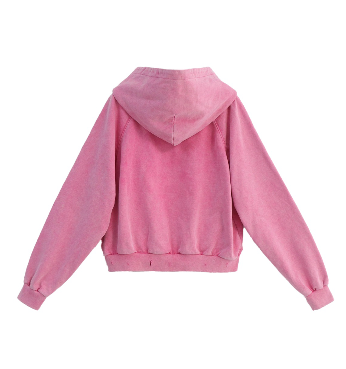 Thrashed Quarter Zip Hoodie - Pink