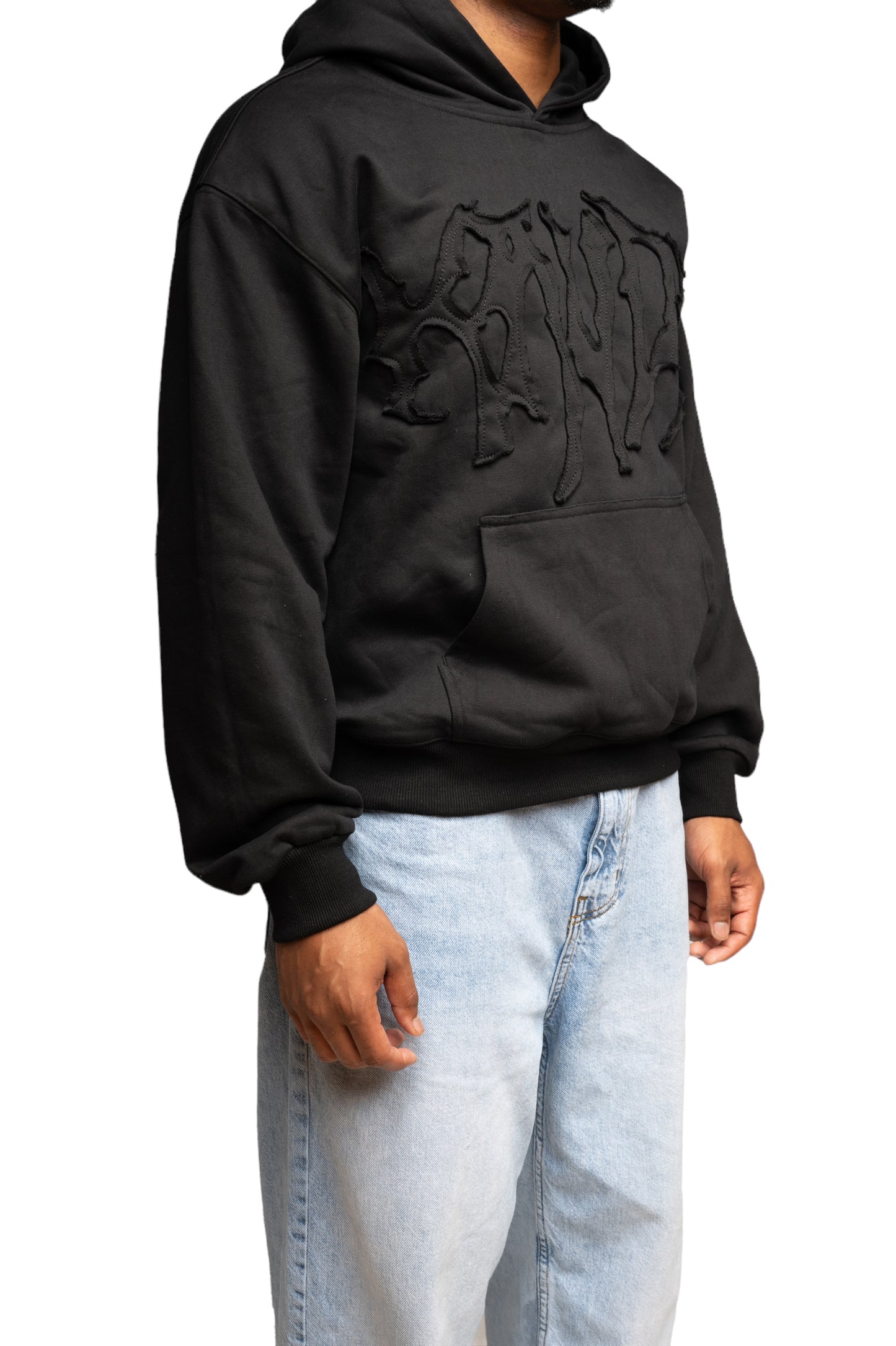 Chrome Logo Hoodie - Black