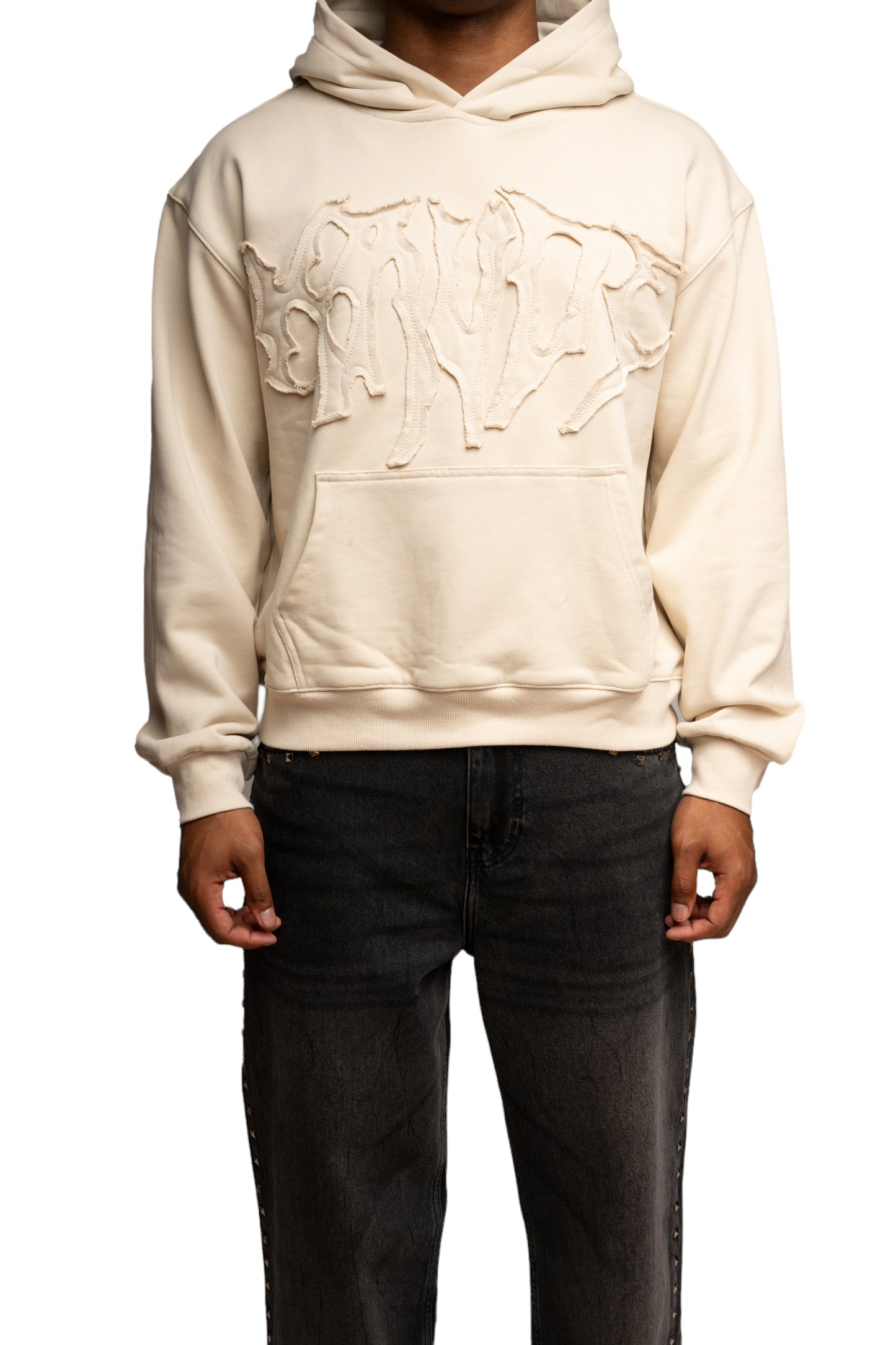 Chrome Logo Hoodie - Creme