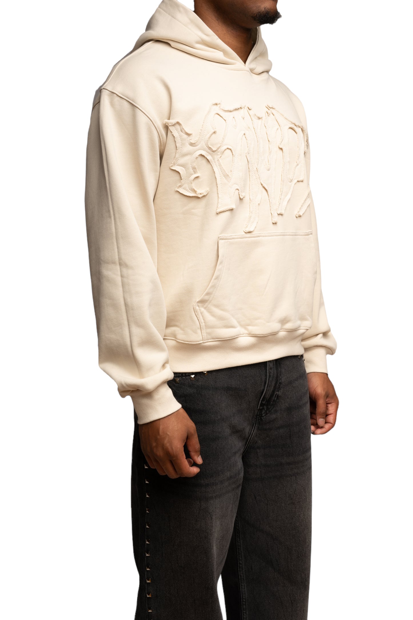 Chrome Logo Hoodie - Creme