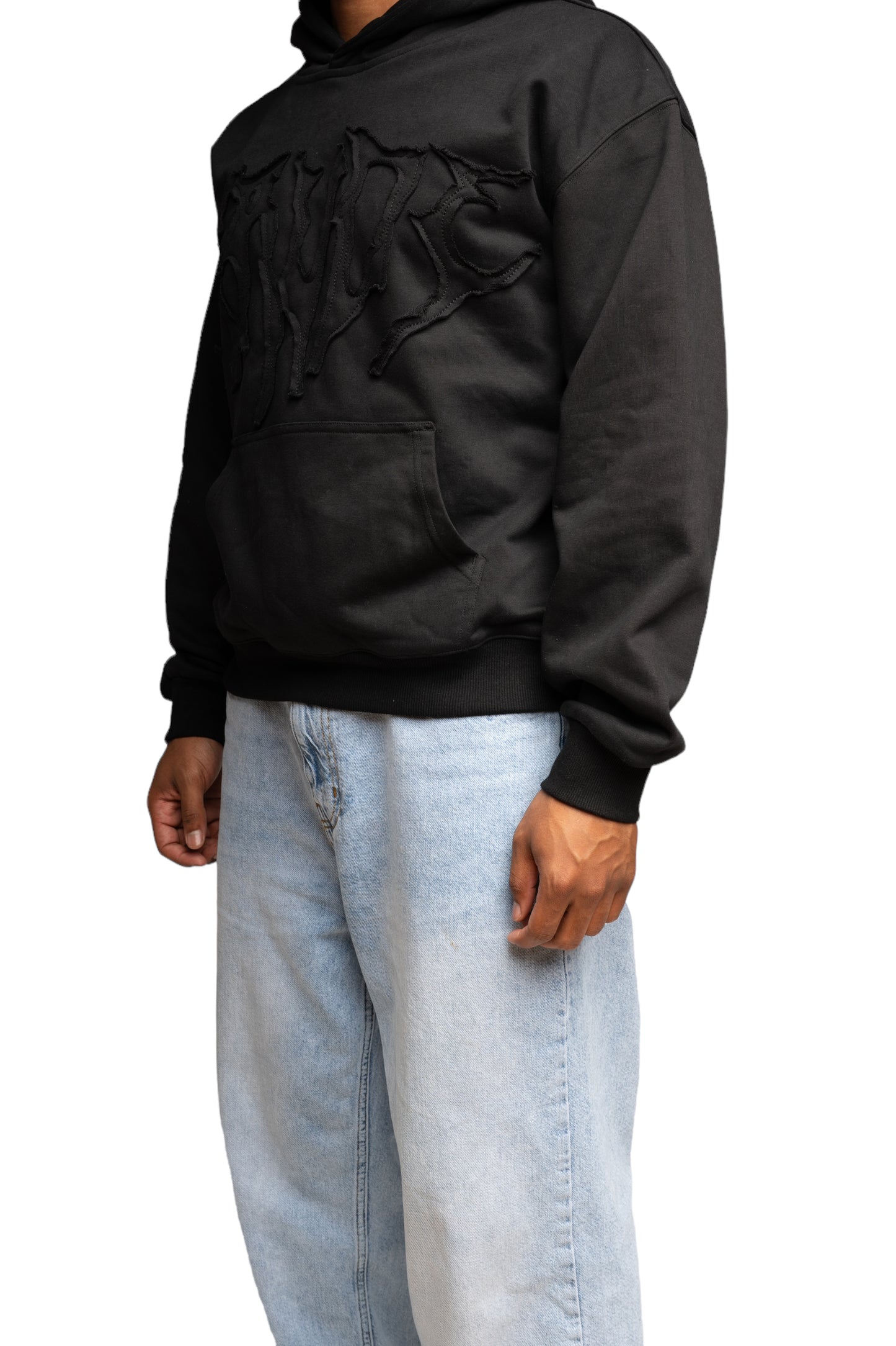 Chrome Logo Hoodie - Black