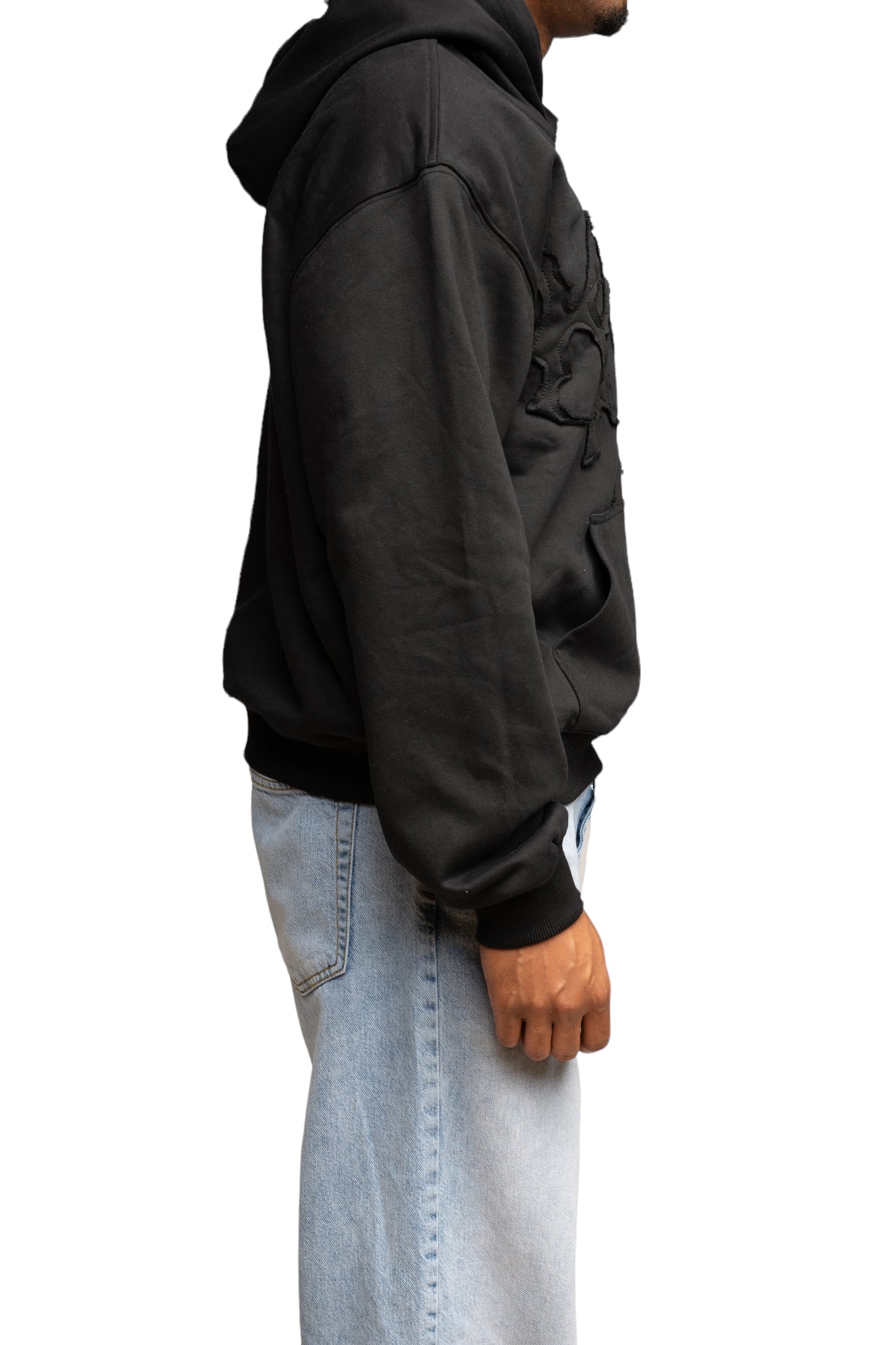 Chrome Logo Hoodie - Black