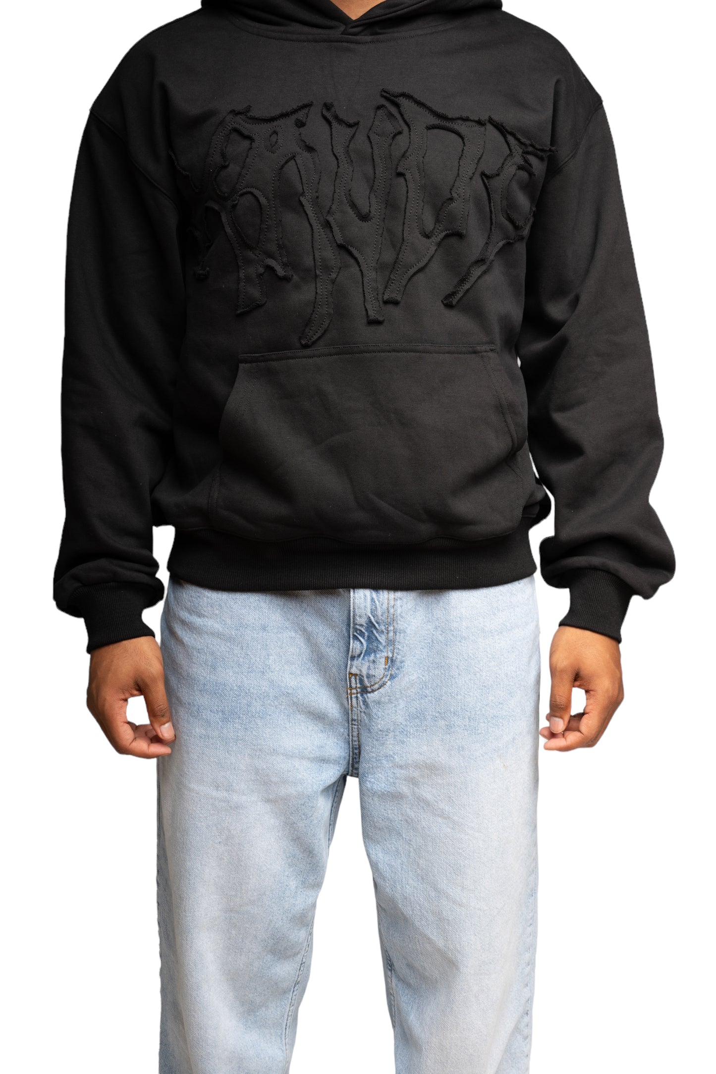 Chrome Logo Hoodie - Black