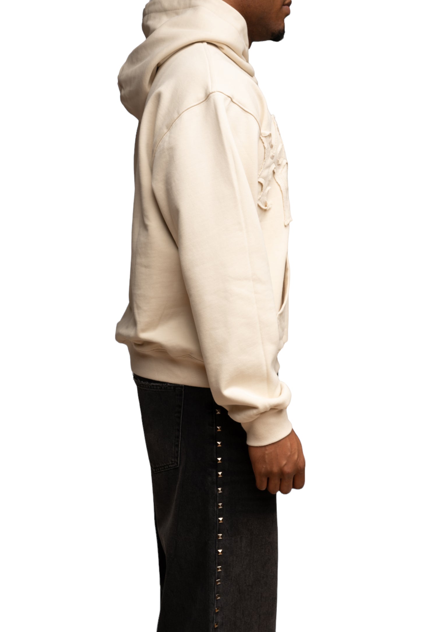 Chrome Logo Hoodie - Creme
