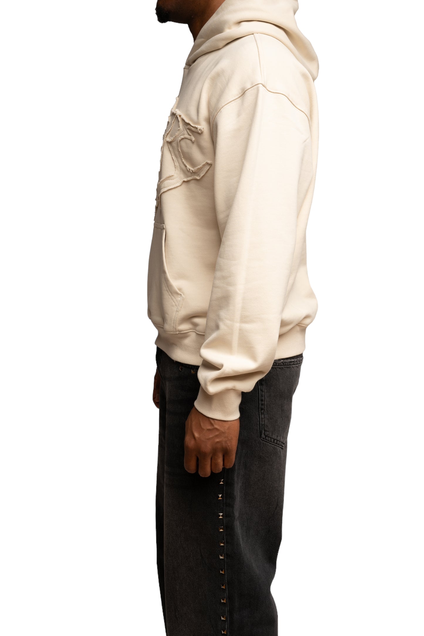 Chrome Logo Hoodie - Creme