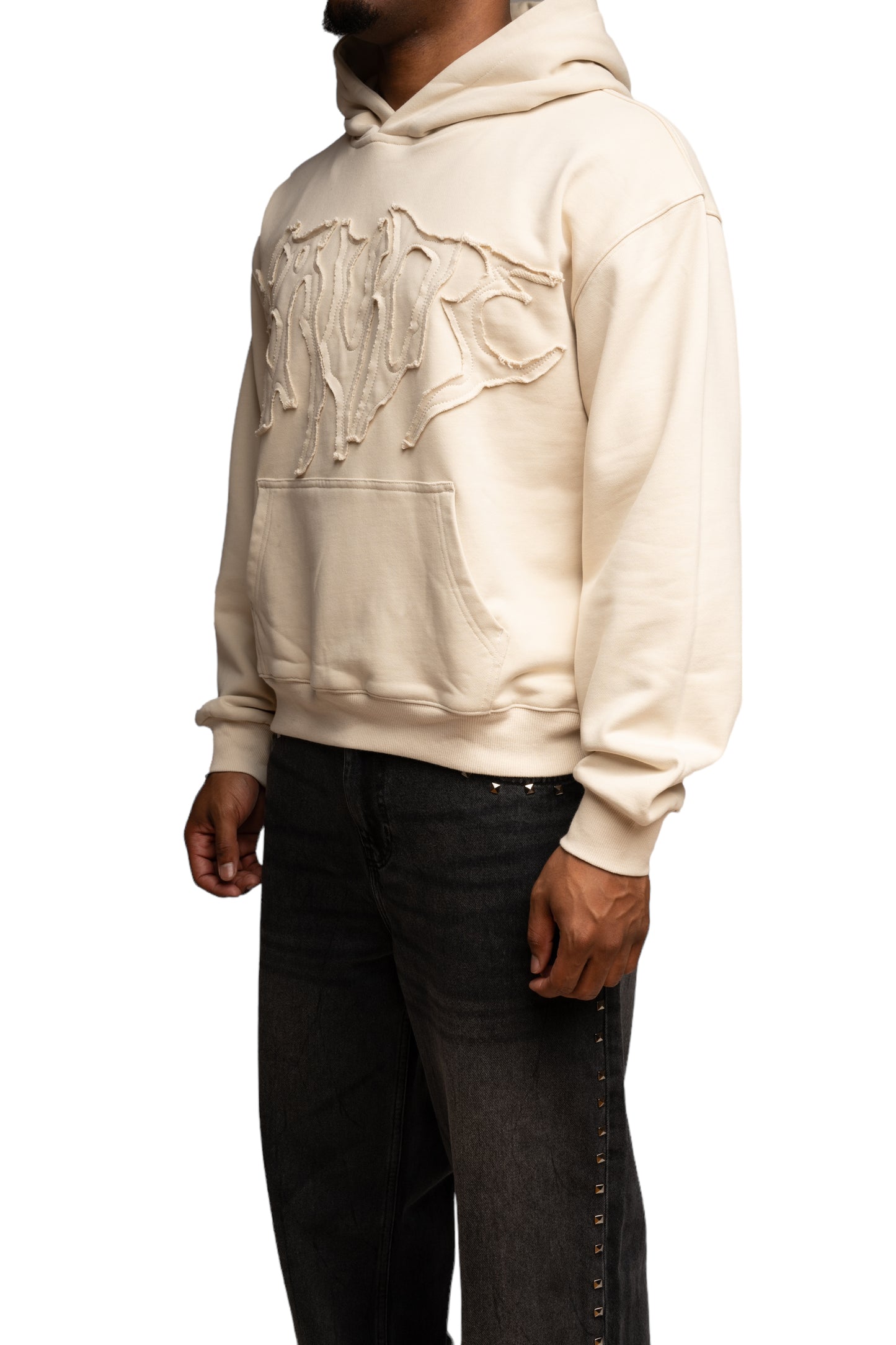 Chrome Logo Hoodie - Creme