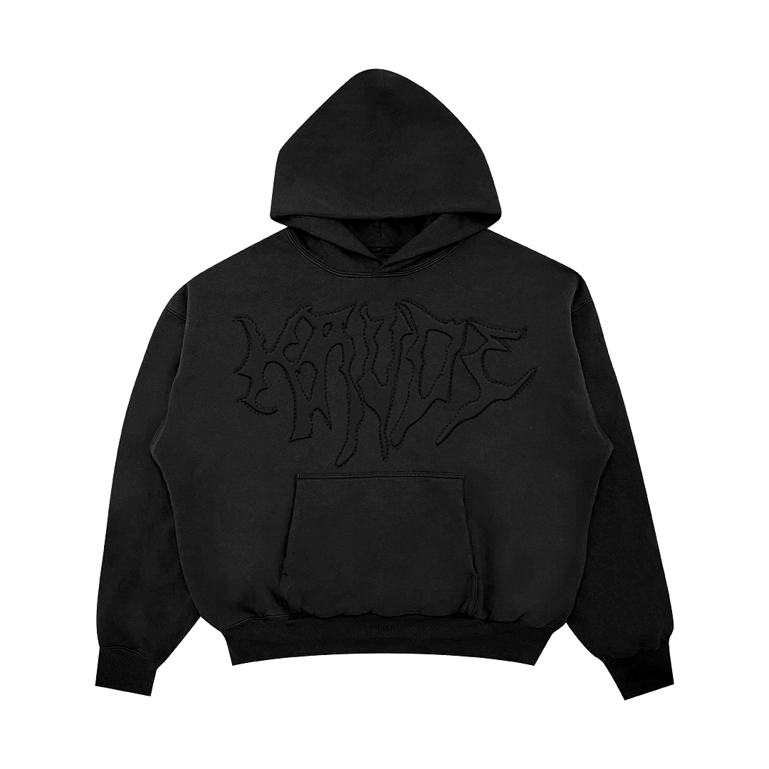 Chrome Logo Hoodie - Black