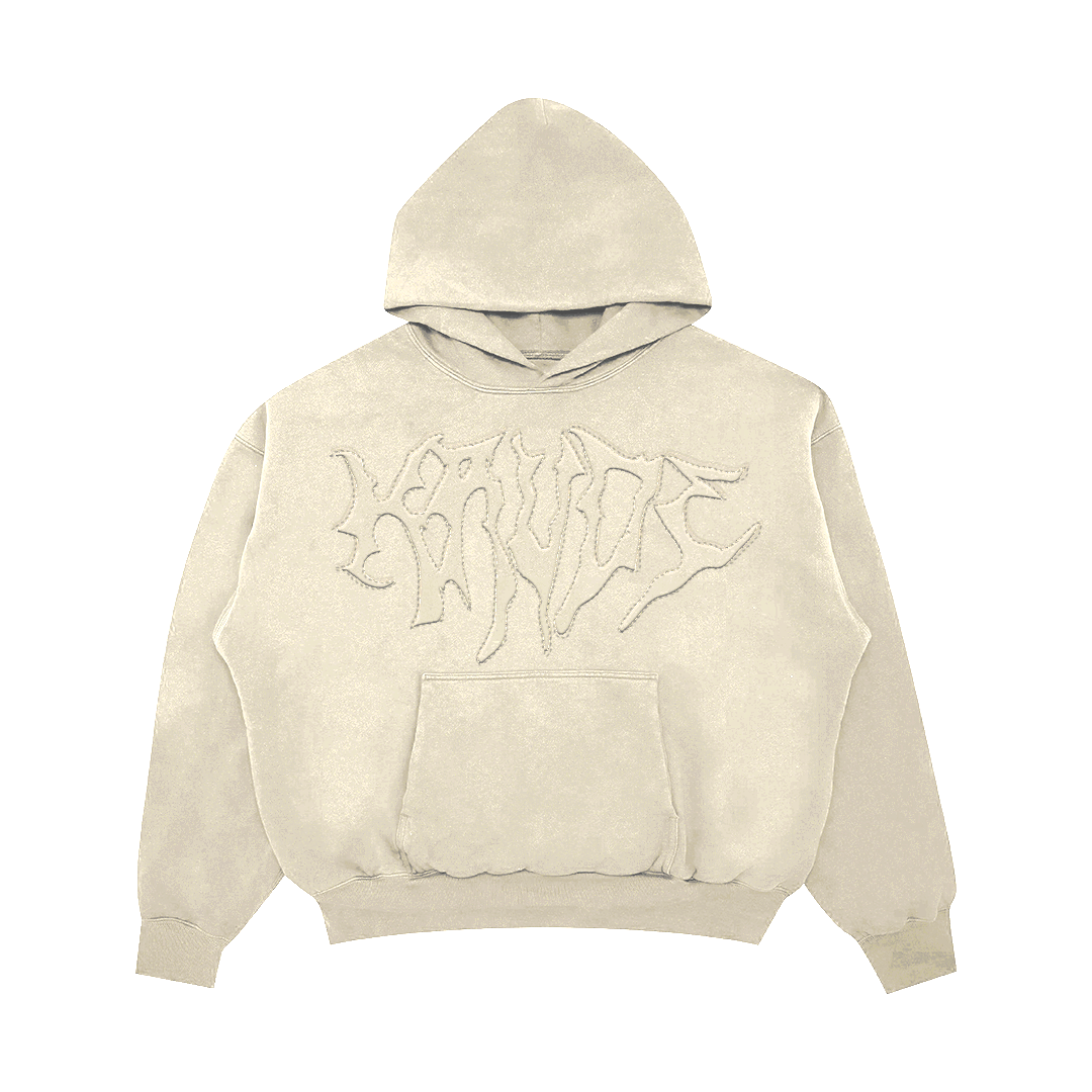 Chrome Logo Hoodie - Creme