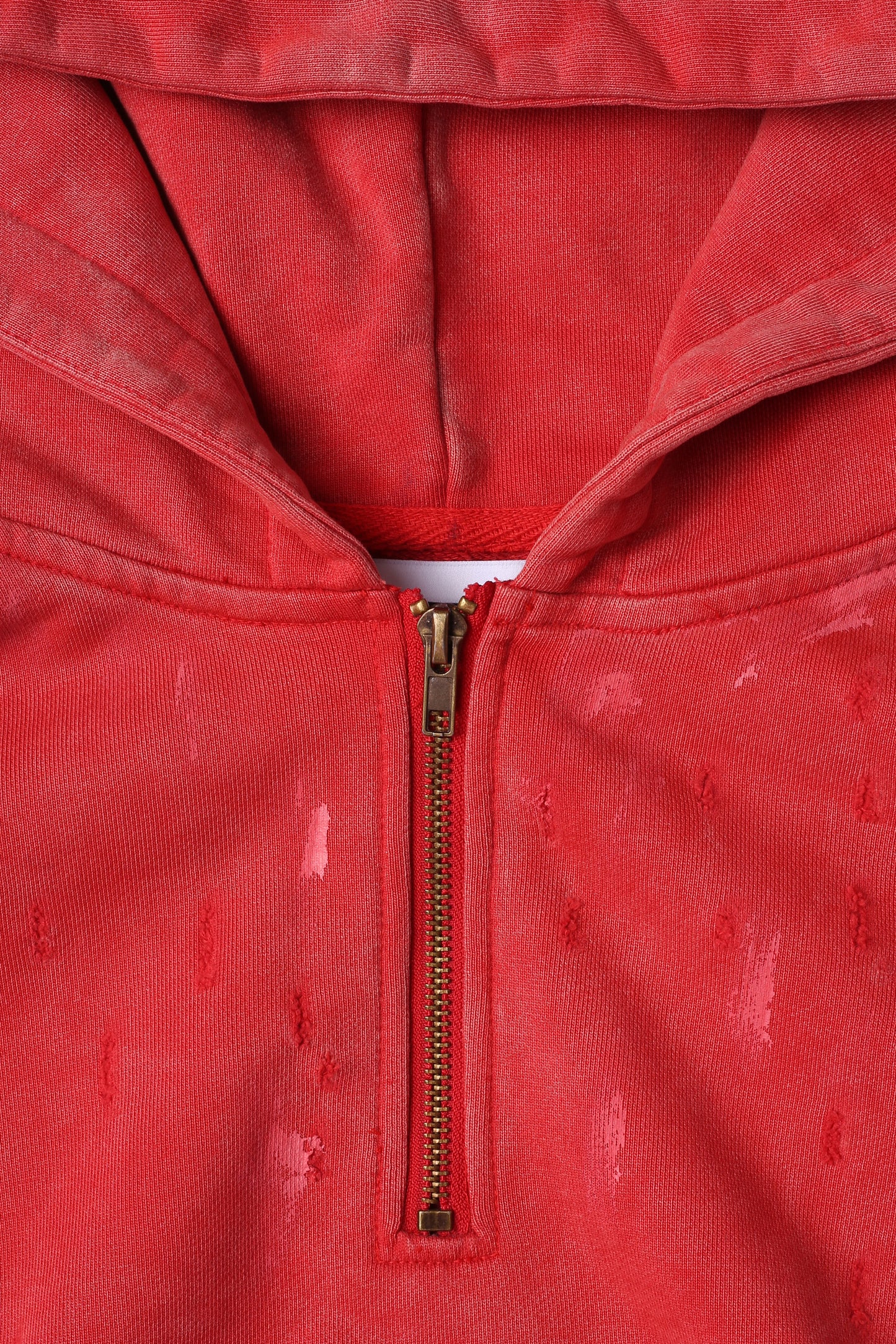 Sunfaded Quarter Zip Hoodie - RED (PRE-ORDER)