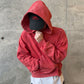 Sunfaded Quarter Zip Hoodie - RED (PRE-ORDER)