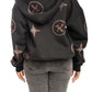 Rhinestone Zip-Up Hoodie